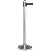 Securit Set de poteau daccueil RETRACTABLE, chrome / noir