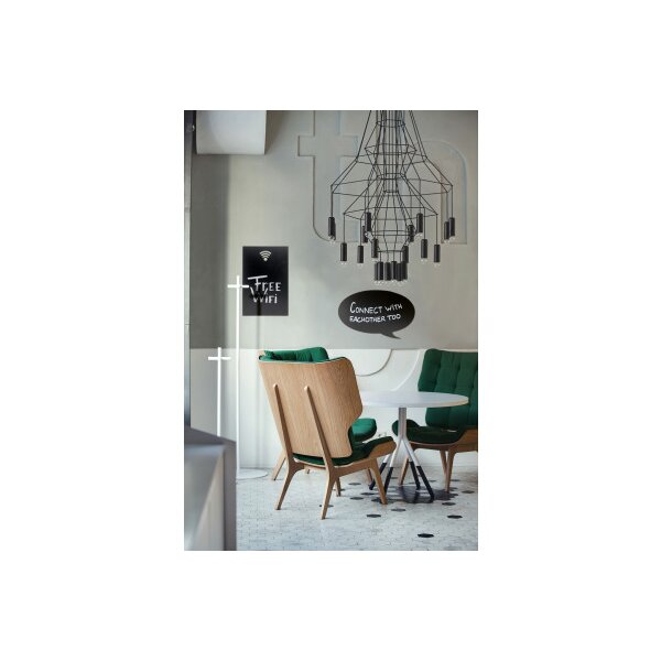 SECURIT Kreidetafel WIFI FB-WIFI schwarz 38x25x0.3cm