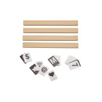 SECURIT Buchstabenleiste, Set 1m LES-TE-100 teak 2.5x100x1cm