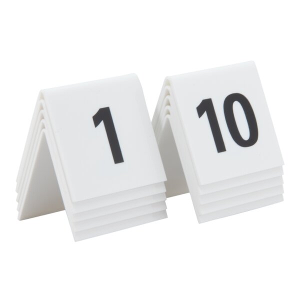 Securit Set de num&eacute;ros de table 1 - 10 , blanc, acrylique