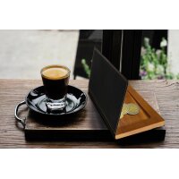 Securit Pochette pour additions WOOD, en cuir et bois, gris