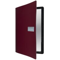 Securit Protège-menus ROYAL, A4, en cuir, rouge