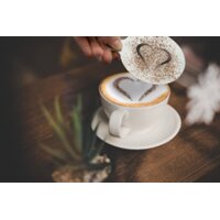 Securit Set de pochoirs à café, en acier...