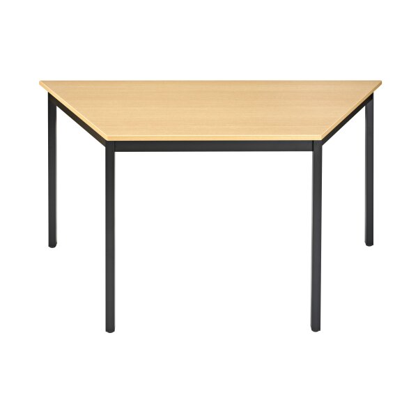 SODEMATUB Table de r&eacute;union 126THN, trap&eacute;zoidale, h&ecirc;tre/noir