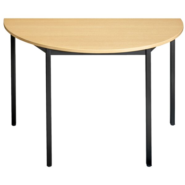 SODEMATUB Table de r&eacute;union 147THN, trap&eacute;zoidale, h&ecirc;tre/noir
