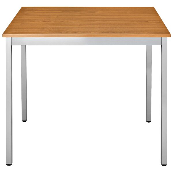 SODEMATUB Table de r&eacute;union 147TMA, trap&eacute;zoidale,merisier/alu