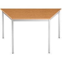 SODEMATUB Table de réunion 147TMA, trapézoidale,merisier/alu
