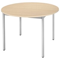 SODEMATUB Table universelle 120ROMA, 1.200 mm, merisier/alu