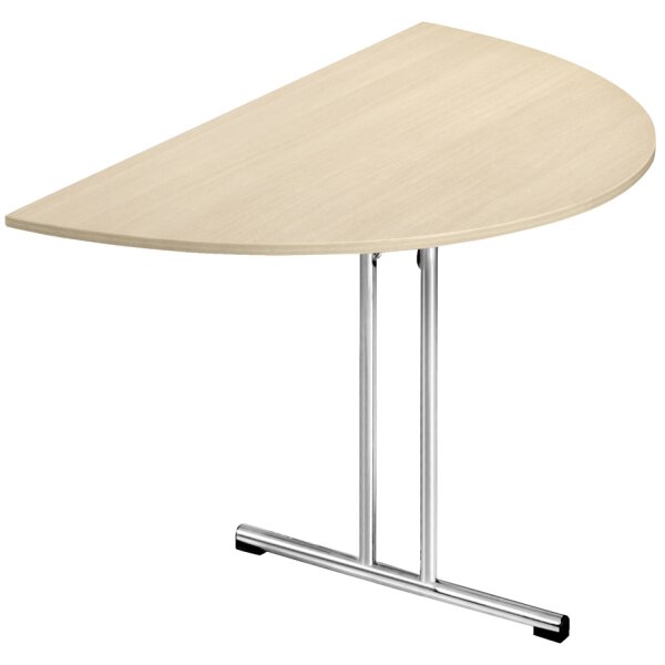 SODEMATUB Klapptisch Chromeline1, halbrund, ahorn