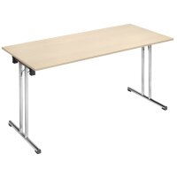 SODEMATUB Klapptisch Chromeline1, halbrund, ahorn