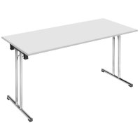SODEMATUB Klapptisch Chromeline1, halbrund, grau
