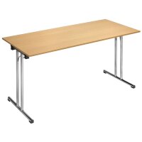 SODEMATUB Klapptisch Chromeline1, halbrund, buche