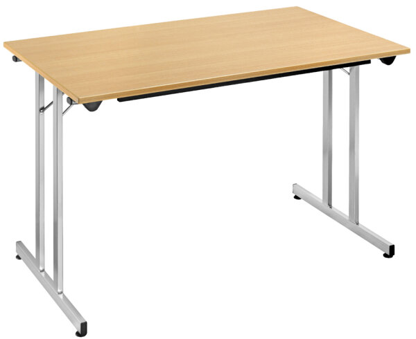 SODEMATUB Table pliante TPMU127WA, 1.200 x 700 mm,walnut/alu