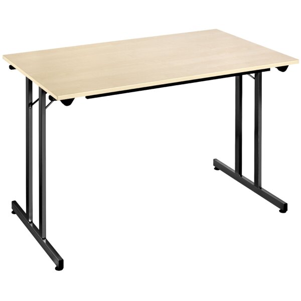 SODEMATUB Table pliante TPMU128HN, 1.200 x 800 mm,hêtre/noir