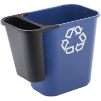 Rubbermaid Papierkorb, 26,6 Liter, rechteckig, PE, blau