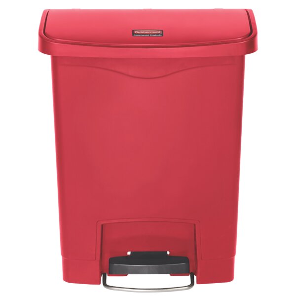 Rubbermaid Tret-Abfalleimer Slim Jim, 30 Liter, beige