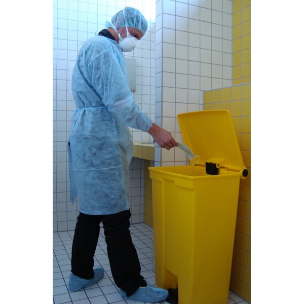 Rubbermaid Collecteur à pédale Slim Jim, 30 litres, jaune