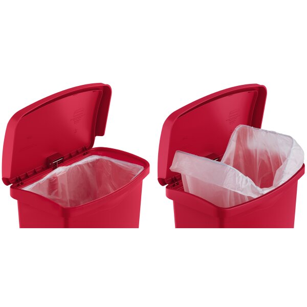 Rubbermaid Collecteur à pédale Slim Jim, 30 litres, jaune