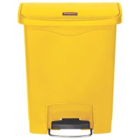 Rubbermaid Tret-Abfalleimer Slim Jim, 30 Liter, gelb