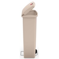 Rubbermaid Tret-Abfalleimer Slim Jim, 50 Liter, beige