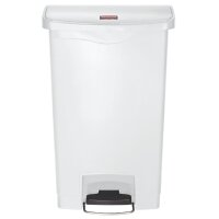 Rubbermaid Collecteur à pédale Slim Jim, 50 litres, beige