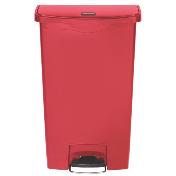 Rubbermaid Tret-Abfalleimer Slim Jim, 68 Liter, rot
