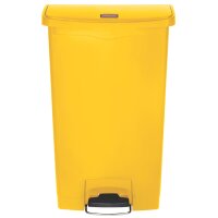 Rubbermaid Tret-Abfalleimer Slim Jim, 68 Liter, weiss