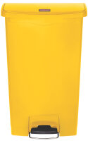 Rubbermaid Tret-Abfalleimer Slim Jim, 68 Liter, gelb