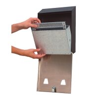 Rubbermaid Wandascher Smokers Station, schwarz silber