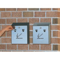 Rubbermaid Wandascher Smokers Station, schwarz silber