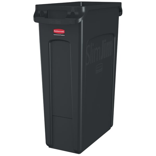 Rubbermaid Abfallbehälter Slim Jim mit Lüftungskanälen, grau