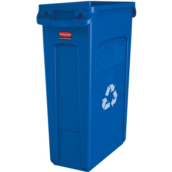 Rubbermaid Abfallbehälter Slim Jim mit Lüftungskanälen, grau