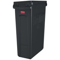 Rubbermaid Abfallbehälter Slim Jim mit Lüftungskanälen, grau