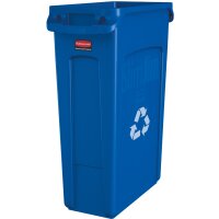 Rubbermaid Abfallbehälter Slim Jim mit Lüftungskanälen, grau