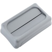 Rubbermaid Abfallbehälter Slim Jim mit Lüftungskanälen, grau