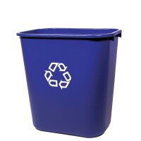 Rubbermaid Papierkorb, 12,9 Liter, rechteckig, PE, grau