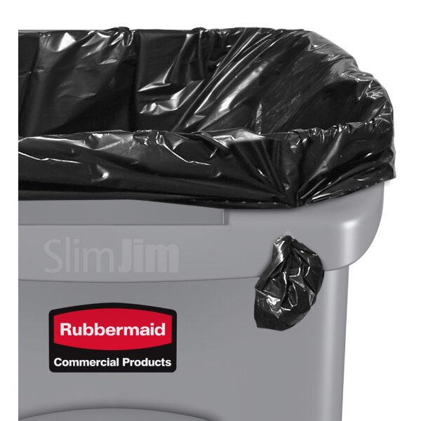 Rubbermaid Abfallbeh&auml;lter Slim Jim mit L&uuml;ftungskan&auml;len, blau
