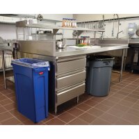 Rubbermaid Abfallbehälter Slim Jim mit Lüftungskanälen, blau