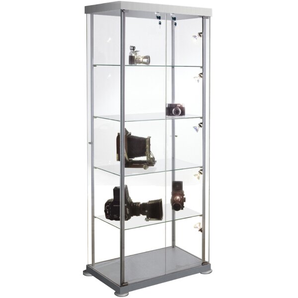 kerkmann Vitrine rectangulaire expoline, 4 étagères en verre