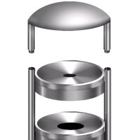 kerkmann Cendrier extérieur sur socle tec-art,...