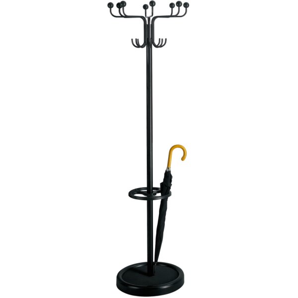 kerkmann Garderobenst&auml;nder Rondo, 8 Haken, drehbar, schwarz