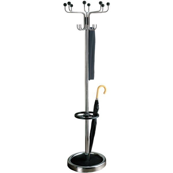 kerkmann Garderobenst&auml;nder Rondo, 8 Haken, drehbar, schwarz