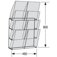 kerkmann Présentoir à prospectus mural concept, A4 portrait