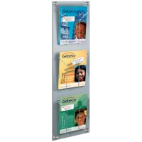 kerkmann Wand-Prospekthalter artline, DIN A4 hoch, 3...