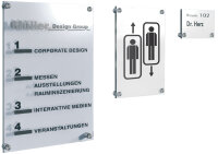 kerkmann Plaque de porte Sign, A4, verre acrylique