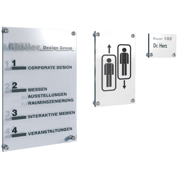 kerkmann T&uuml;rschild Sign, DIN A3, Acrylglas, transparent
