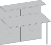 kerkmann Comptoir modulaire Genua, droit, gris argent/hêtre