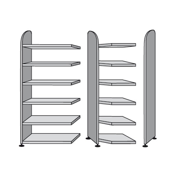 kerkmann Regalfeld Dante mit Rückwand, (B)1.000 mm, weiss