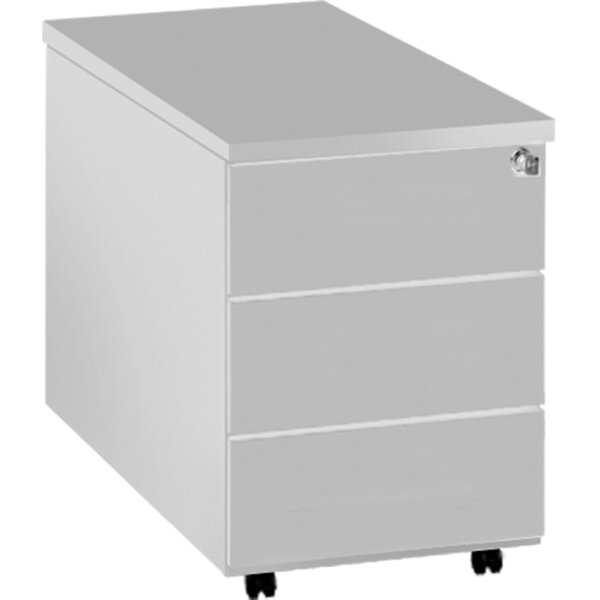 kerkmann Rollcontainer, 3 Schübe, lichtgrau