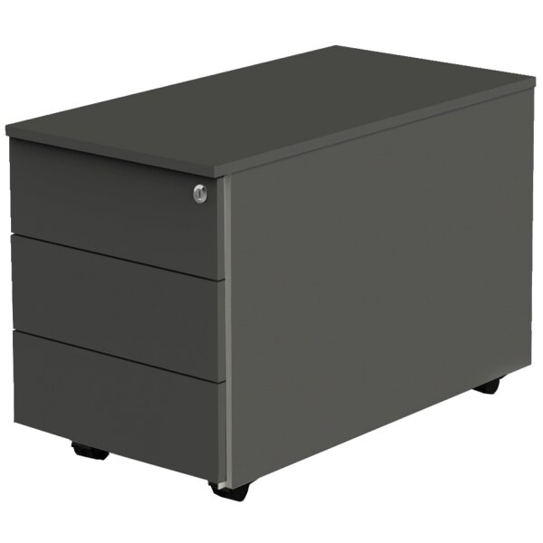 kerkmann Rollcontainer, 3 Schübe, lichtgrau
